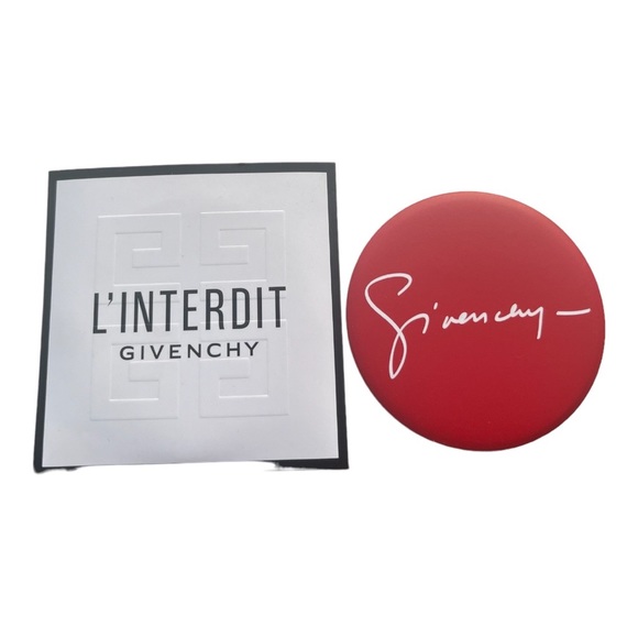 Brand New Givenchy Red Mirror White Spellout Pocket Mirror Travel BNIB - Picture 1 of 5